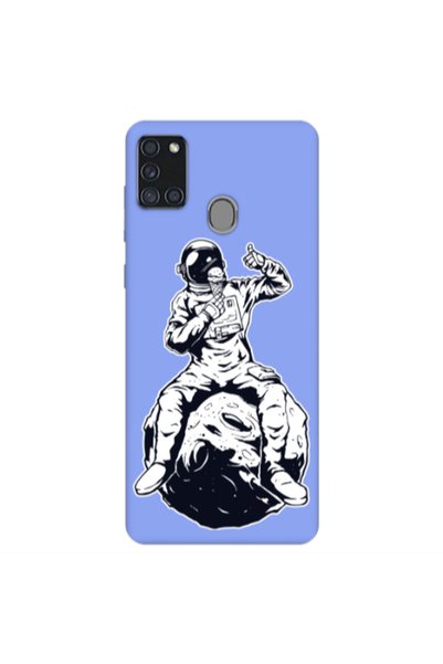Other Samsung A21S ice cream in space Light Purple Colored Silicone TPU Θήκη