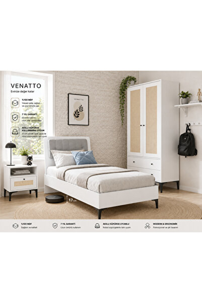 VENATTO trio life white genç odası (%100mdf)