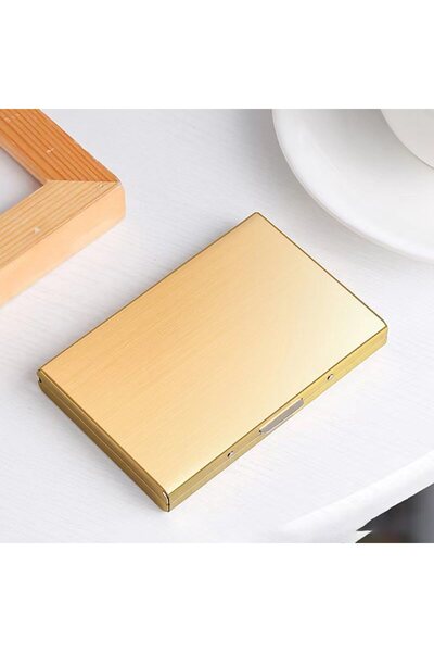 Choice3 Gold Card Holder Wallet Minimalist Slim Metal RFID Blocking Card Prot...