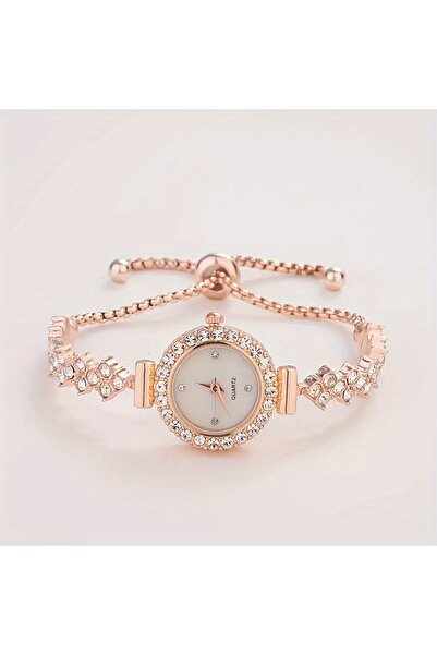 choice2 Rose Gold 1 piece of elegant women's quartz watch, paired with luxuri...