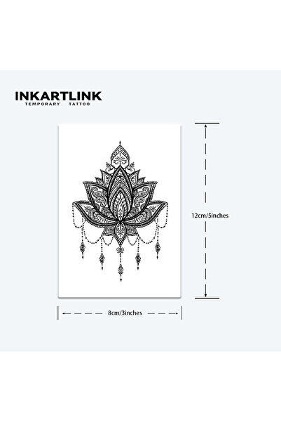 Choice IN-E332 Mandala Temporary Semi-Permanent Tattoo Sticker: 1-2 Weeks of ...