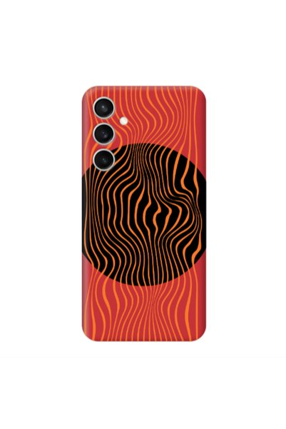 Other Samsung S24 FE Trapezoidal lines Red Colored Silicone TPU Θήκη