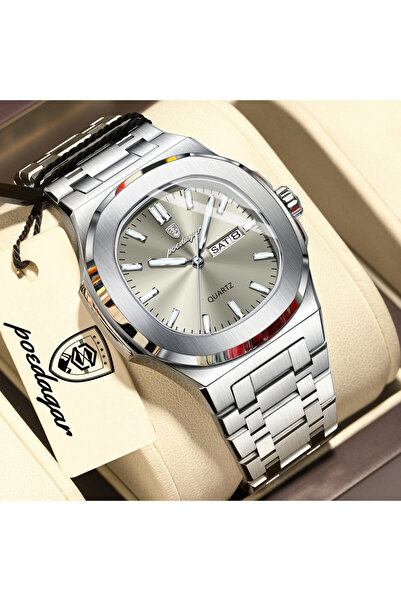 Choice3 853 Silver GunColor Top Trendy Men's Watches Waterproof Luminous Date...