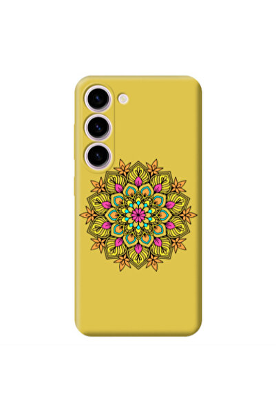 Other Samsung S23 Plus Mandala D6 Yellow Colored Silicone TPU Θήκη