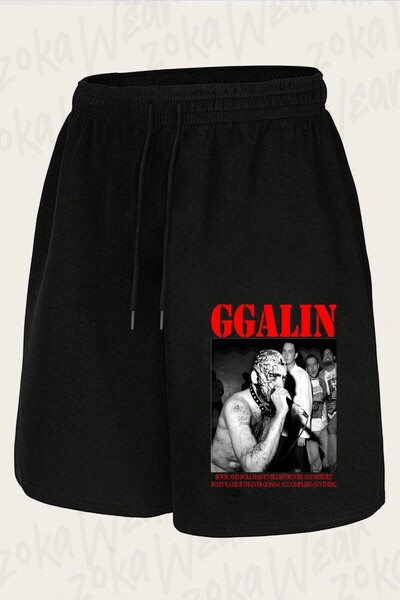 ZOKAWEAR هدايا للجنسين شورت مطبوع بتصميم GG Band Allin