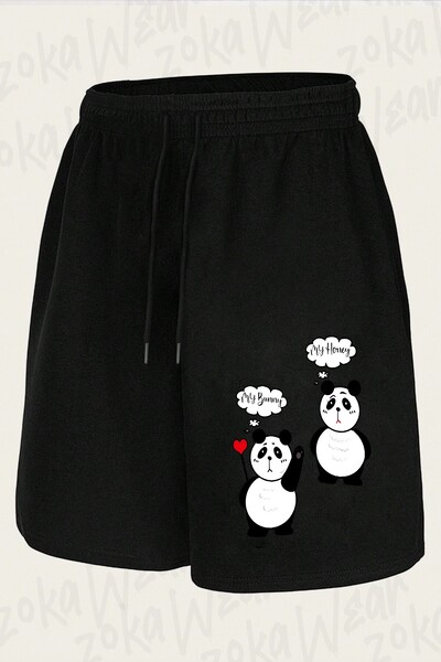 ZOKAWEAR Unisex My Bunny Honey Panda Design Printed Shorts