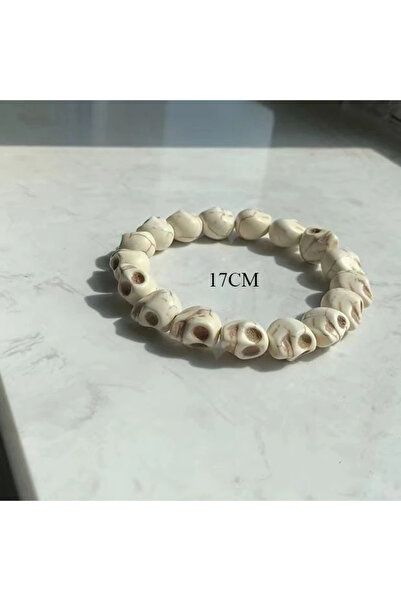 Choice YA8001-1-17cm New Skull Head Subculture White Pinestone Punk Style Got...