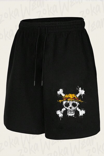 ZOKAWEAR Unisex One Piece Σορτς με έμβλημα από ψάθινο καπέλο με στάμπα