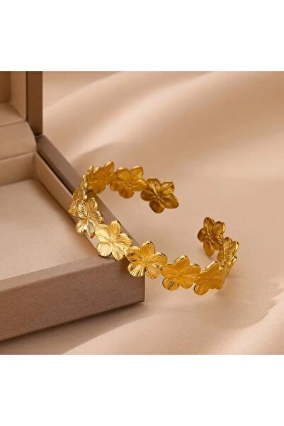 Choice5 B1653G Classic Wrinkle Texture Openning Bangle Bracelet For Women Exq...
