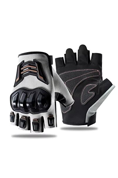 choice2 L Beige Half Finger Men's Gloves Outdoor F Protective Gloves Sports W...