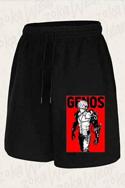 ZOKAWEAR Unisex One Punch Genos Anim Design Printed Shorts