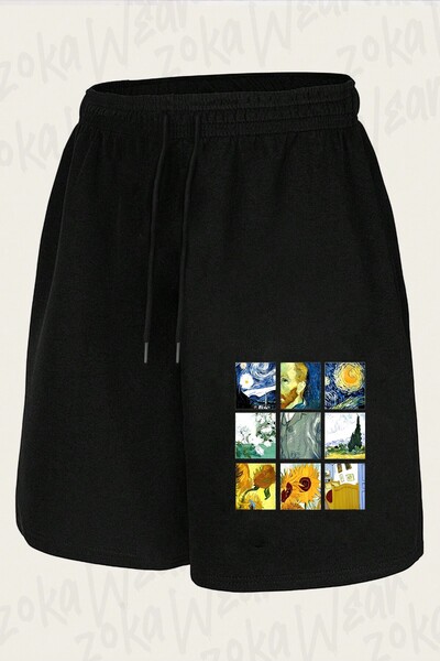 ZOKAWEAR Unisex Art Van Gogh Design Printed Shorts