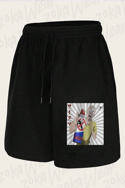 ZOKAWEAR Unisex One Punch Man Saitama Fly Design Printed Shorts
