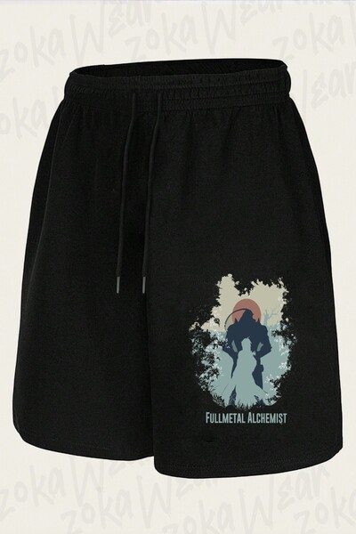 ZOKAWEAR شورت مطبوع بتصميم Full Metal Alchemist للجنسين