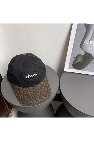 Choice1 Adjustable black Retro leopard print baseball cap, American men's and...