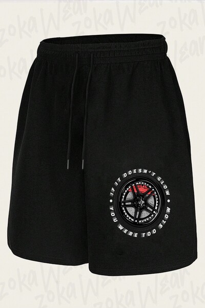 ZOKAWEAR Unisex Car Enthusiast Wheel Design Printed Shorts