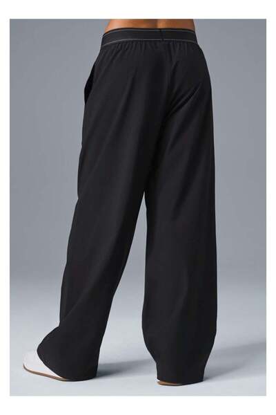 FUREUL Women High Waist Wide Leg Casual Pants, Stitched Elastic Waistband Loo...