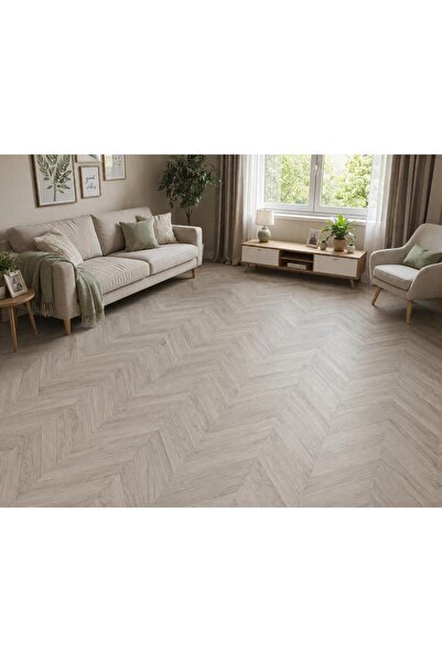Muhtelif 1 m x 2 m Altı Keçeli Ahşap Desenli Yer Döşeme Muşambası Dayanıklı P...