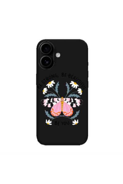 Other Apple Iphone 16 plus Be Strong Black Colored Silicone TPU Θήκη