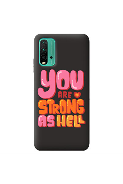 Other Xiaomi Poco M3 You are Love Strong Black Colored Silicone TPU Θήκη