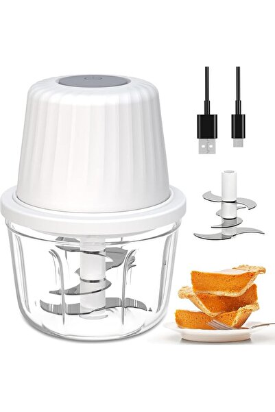Generic Mini Chopper Vegetable Chopper Nut Chopper 400ml USB-C Rechargeable 6...