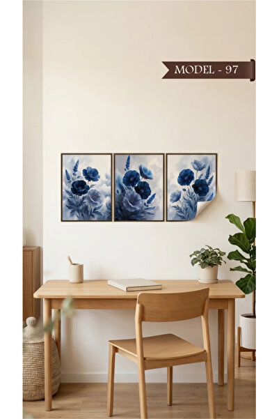 Akıllı Kağıt Static Cling Tablecloth - Poster Flower (Model- 97)