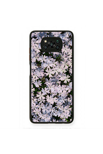 Other Xiaomi Poco X3 /X3 Pro Flowers white Black Glossy Θήκη