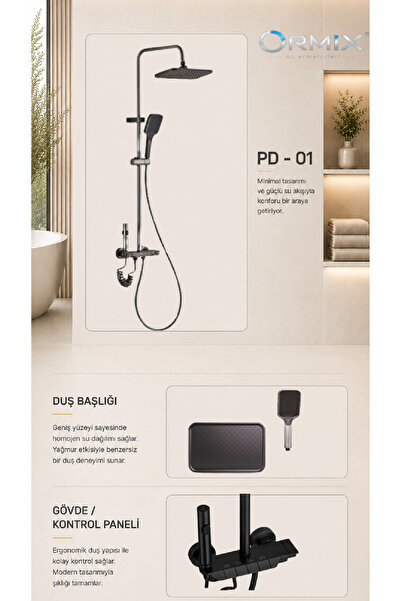 Ormix Piyano duş seti PD-01