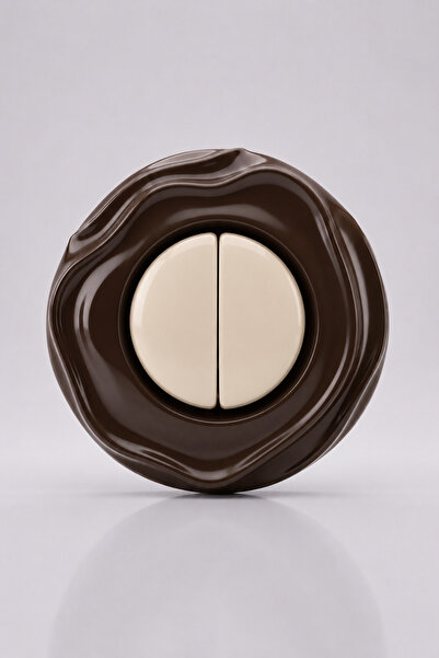 VRC Ticaret Special Design Wavy Series Exterior Brown Interior Cream Decorati...