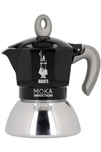 Bialetti Μόκα Επαγωγική Καφετιέρα Εσπρέσο για Εστία Κουζίνας 4 Φλιτζάνια Μαύρ...