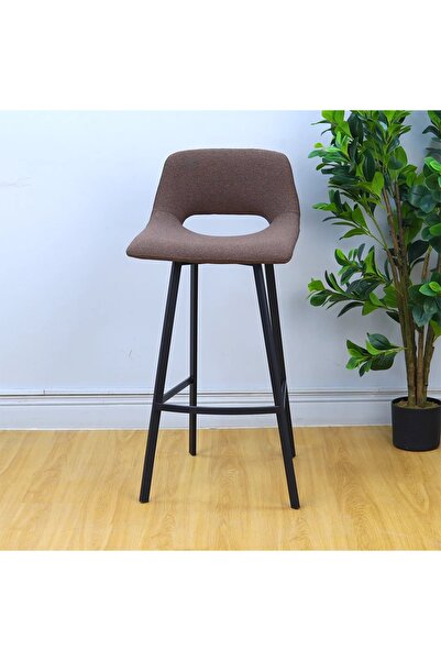 Al Hadaya Mall Counter Chair Fabric in Luxury Design Fabric-Brown-35X45X99 cm