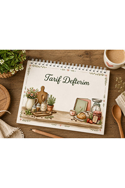 ŞAN ART DESİGN TARİF DEFTERİM VİNTAGE HD BASKI 50 SAYFA