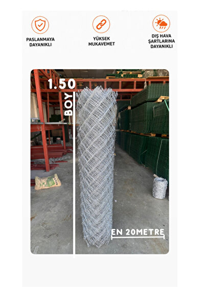 Genel Markalar 2mm kalınlık —7x7 göz arası (1.50x20 metre) TEL ÖRGÜ TEL ÇİT G...