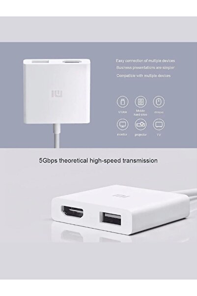 Xiaomi Usb-c To Hdmı Multiport Adapter Çoklu Dönüştürücü ZJQ01TM