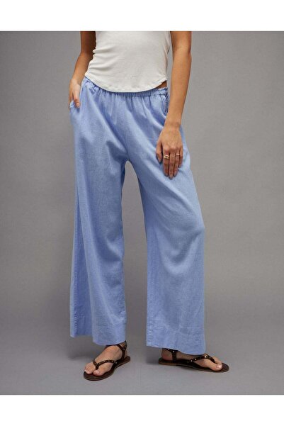 AMERICAN EAGLE AE Linen-Blend Wide-Leg Pant