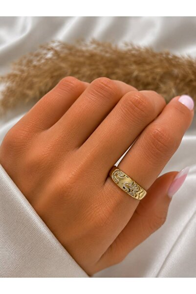 XUPING JEWELRY 14K Kuyumcu Model Taş Detaylı Xupıng Çelik Yüzük