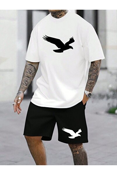 ship master Summer Collection New Arrival T-Shirt & Shorts Set Printed Patter...