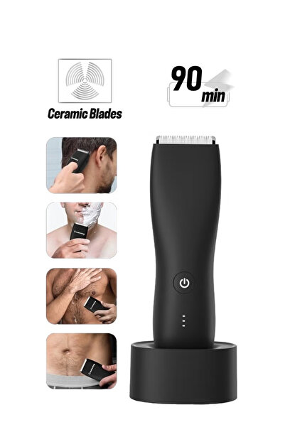 GGEROU Electric Body Hair Trimmer Waterproof Wet Dry Cordless Body Groomer Ba...