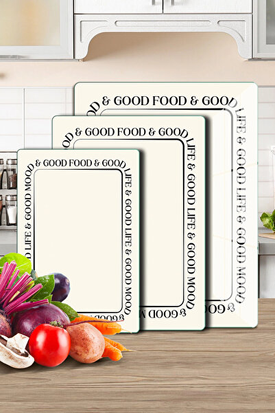 Decovetro 3-Piece Glass Cutting Board and Presentation Tray and Presentation ...