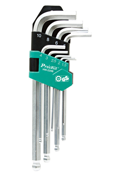 Proskit σετ κλειδιά Allen HW-229B σε σχήμα L, 9τμχ