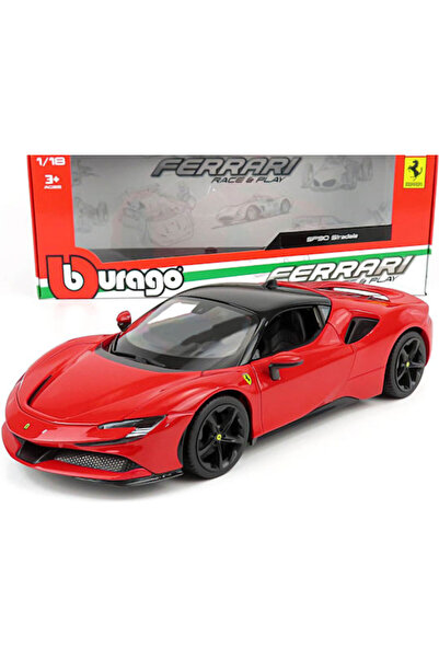 BBURAGO Mașinuță de jucărie hibridă Ferrari SF90 Stradale, scară 1:18, pentru...