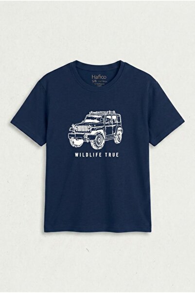 Hafico Boy's Jeep Car Printed T-Shirt