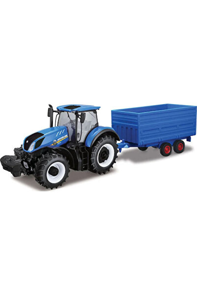 BBURAGO New Holland T7HD Cu remorcă pentru fân, model de tractor, scară 1:32,...