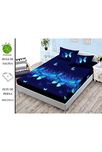 naniland.ro Husă de Pat Finet 2 Persoane 3 Piese cu Elastic 180x200 cm, Model...