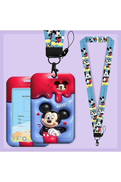 Choice E10 Disney Women's Lanyard Card Holders Cartoon 3D Expansion Card Case...