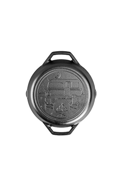 Lodge Tigaie din fonta cu model camper, Lodge, 32.5x27.2x5cm, utilizare pe or...
