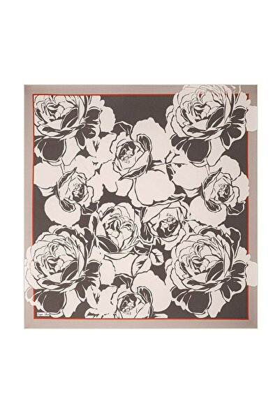 Çağrı İpek Floral Pattern Tivil Silk Scarf Dg13938-8