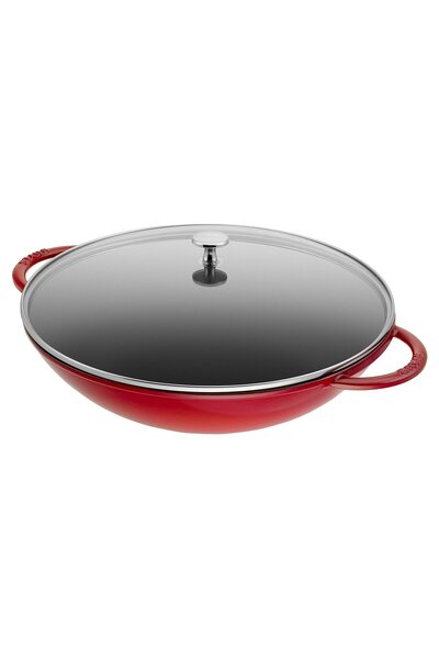 STAUB Tigaie wok, fonta, 37cm, Cherry -