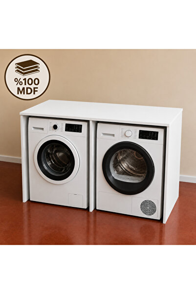 MOBİLYACIN %100 MDF Çamaşır ve Kurutma Makinesi Dolabı – İkili Makine Ünitesi...