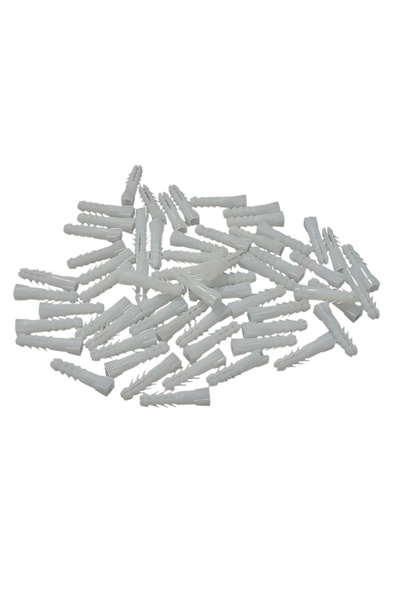 Adem Koç Plastik Dübel Beyaz 6 mm (100 Adet)